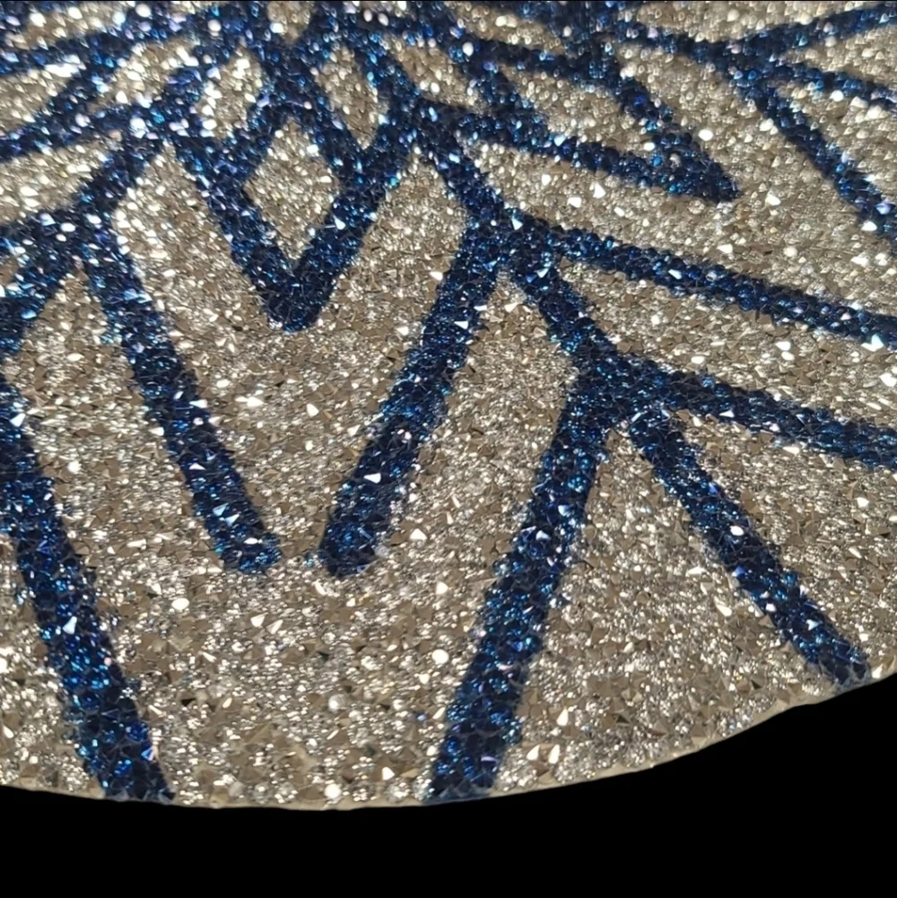 x4 Sparkles Home Snowflake Luminous Rhinestone Christmas Placemats Chargers New